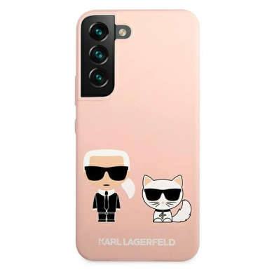 Akcija! Dėklas Karl Lagerfeld KLHCS22MSSKCI Samsung Galaxy S22 Plus S906 Rožinis 2