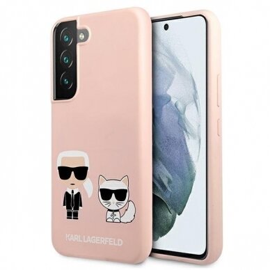 Dėklas Karl Lagerfeld KLHCS22MSSKCI Samsung Galaxy S22 Plus S906 Rožinis