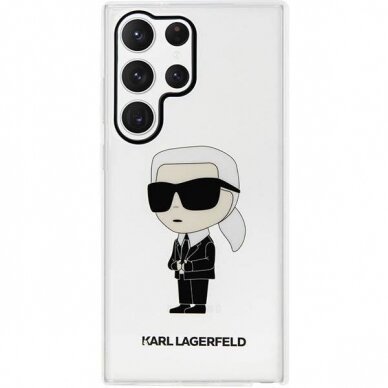 Dėklas Karl Lagerfeld Ikonik KLHCS23LHNIKTCT S23 Ultra S918 Permatomas 2