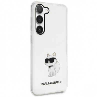 Dėklas Karl Lagerfeld Ikonik Choupette KLHCS23MHNCHTCT Samsung Galaxy S23 Plus S916 Permatomas 3