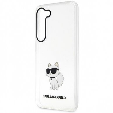 Dėklas Karl Lagerfeld Ikonik Choupette KLHCS23MHNCHTCT Samsung Galaxy S23 Plus S916 Permatomas 5