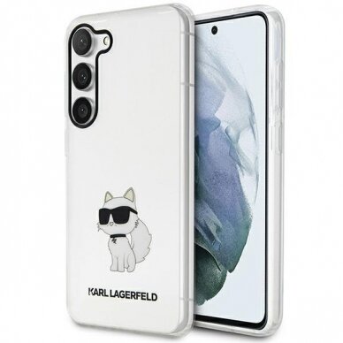 Dėklas Karl Lagerfeld Ikonik Choupette KLHCS23MHNCHTCT Samsung Galaxy S23 Plus S916 Permatomas