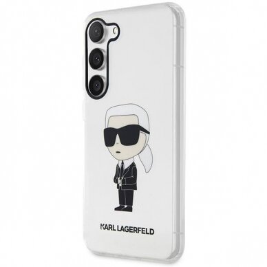 Dėklas Karl Lagerfeld Ikonik KLHCS23MHNIKTCT Samsung Galaxy S23 Plus S916 Permatomas 1