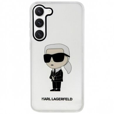 Dėklas Karl Lagerfeld Ikonik KLHCS23MHNIKTCT Samsung Galaxy S23 Plus S916 Permatomas 2