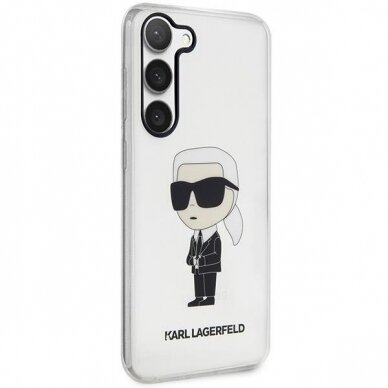 Dėklas Karl Lagerfeld Ikonik KLHCS23MHNIKTCT Samsung Galaxy S23 Plus S916 Permatomas 3