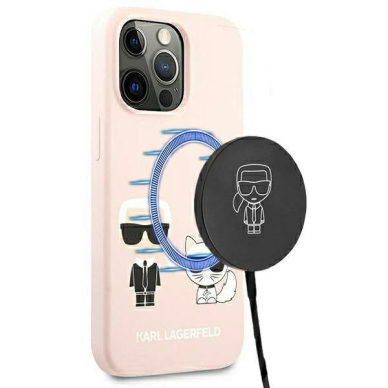 Dėklas Karl Lagerfeld KLHMP13LSSKCI iPhone 13 Pro / 13 Magsafe Rožinis