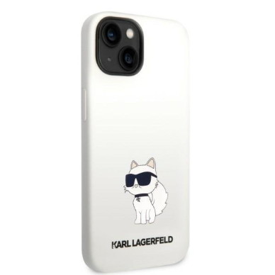 Dėklas Karl Lagerfeld Silicone Choupette MagSafe KLHMP14MSNCHBCH iPhone 14 Plus Baltas 3