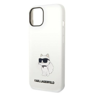 Dėklas Karl Lagerfeld Silicone Choupette MagSafe KLHMP14MSNCHBCH iPhone 14 Plus Baltas 5