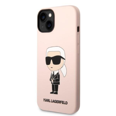 Dėklas Karl Lagerfeld Silicone Ikonik Magsafe KLHMP14MSNIKBCP iPhone 14 Plus Rožinis 1