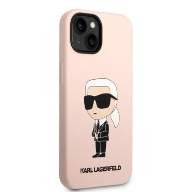 Dėklas Karl Lagerfeld Silicone Ikonik Magsafe KLHMP14MSNIKBCP iPhone 14 Plus Rožinis 3