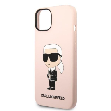 Dėklas Karl Lagerfeld Silicone Ikonik Magsafe KLHMP14MSNIKBCP iPhone 14 Plus Rožinis 5