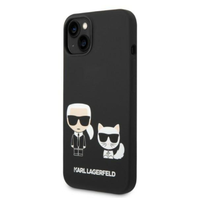 Dėklas Karl Lagerfeld Silicone Karl & Choupette Magsafe KLHMP14MSSKCK iPhone 14 Plus Juodas 1