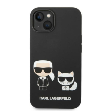 Dėklas Karl Lagerfeld Silicone Karl & Choupette Magsafe KLHMP14MSSKCK iPhone 14 Plus Juodas 2