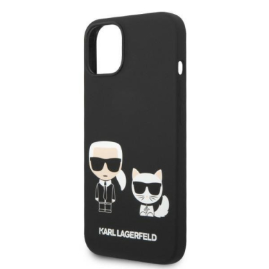 Dėklas Karl Lagerfeld Silicone Karl & Choupette Magsafe KLHMP14MSSKCK iPhone 14 Plus Juodas 5