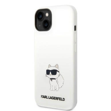 Dėklas Karl Lagerfeld Silicone Choupette MagSafe KLHMP14SSNCHBCH iPhone 14 Baltas 1