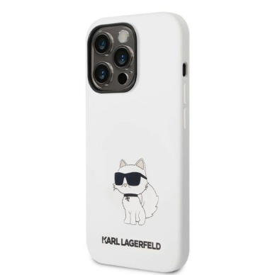 Dėklas Karl Lagerfeld Silicone Choupette MagSafe KLHMP14XSNCHBCH iPhone 14 Pro Max Baltas 1