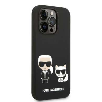 Dėklas Karl Lagerfeld Karl & Choupette Magsafe KLHMP14XSSKCK iPhone 14 Pro Max Juodas 3