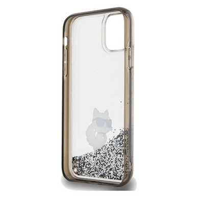 Karl Lagerfeld Liquid Glitter Choupette dėklas skirtas iPhone 11 / Xr - Permatomas 6