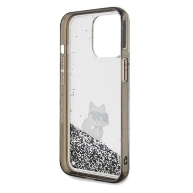 Karl Lagerfeld Liquid Glitter Choupette dėklas skirtas iPhone 13 Pro / 13 - Permatomas 6