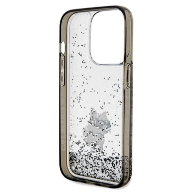 Karl Lagerfeld Liquid Glitter Choupette dėklas skirtas iPhone 14 Pro Max - Permatomas 6