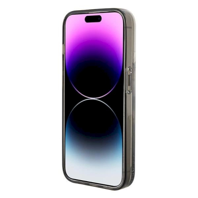 Originalus Karl Lagerfeld Dėklas Liquid Glitter Ikonik dėklas skirtas iPhone 15 Pro Max - Permatomas 4