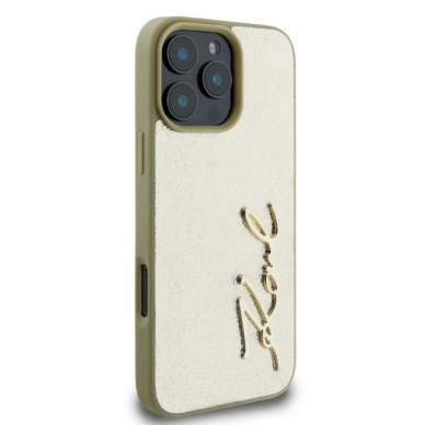 Karl Lagerfeld Metal Signature iPhone 16 Pro Max Case - auksinis 2