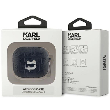 Karl Lagerfeld Monogram Choupette Head dėklas AirPods 3 - Juodas 2