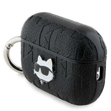 Karl Lagerfeld Monogram Choupette Head dėklas AirPods Pro 2 - Juodas 2