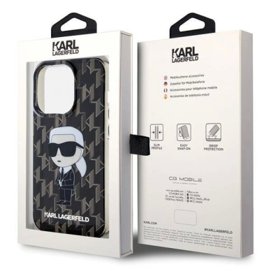 Dėklas Karl Lagerfeld Monogram Ikonik dėklas skirtas iPhone 15 Pro Max - Permatomas 7