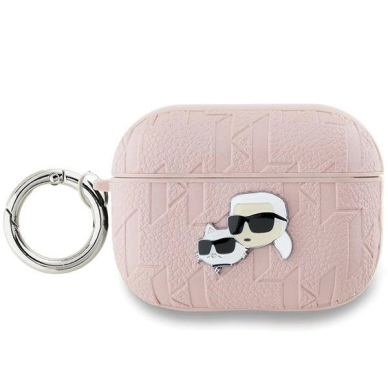 Karl Lagerfeld Monogram Karl  Choupette Head dėklas AirPods Pro 2 - Rožinis