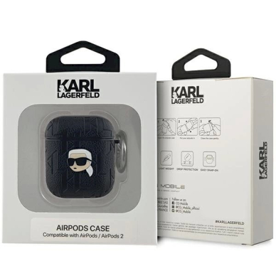 Karl Lagerfeld Monogram Karl Head dėklas AirPods 1 / 2 - Juodas 2