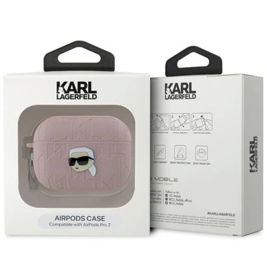 Karl Lagerfeld Monogram Karl Head dėklas AirPods Pro 2 - Rožinis 3