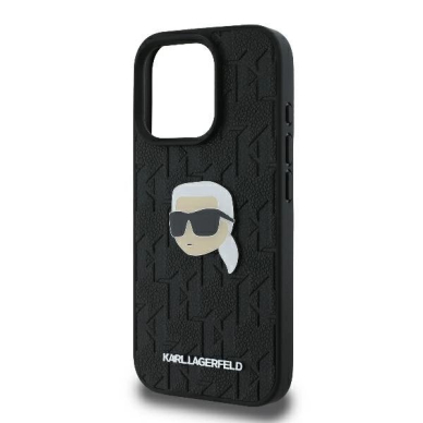 Dėklas Karl Lagerfeld Monogram Karl Head Pin  iPhone 16 Pro 6.3 Juodas 5