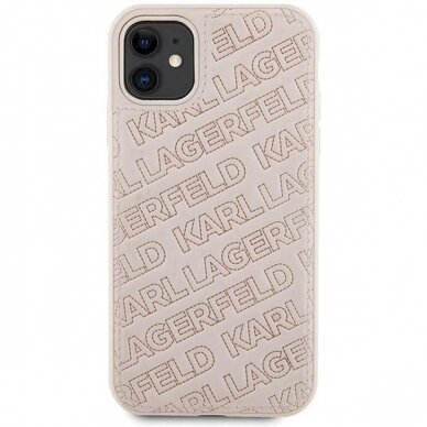Karl Lagerfeld Quilted K Pattern dėklas skirtas iPhone 11 / Xr - Rožinis 2