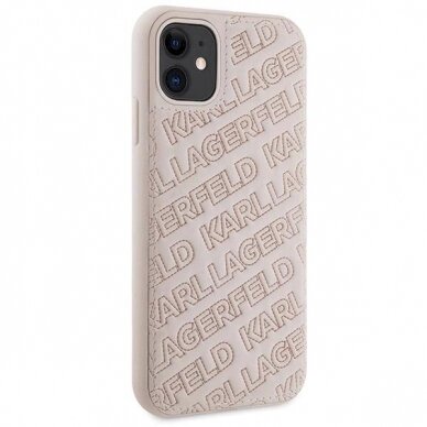Karl Lagerfeld Quilted K Pattern dėklas skirtas iPhone 11 / Xr - Rožinis 3