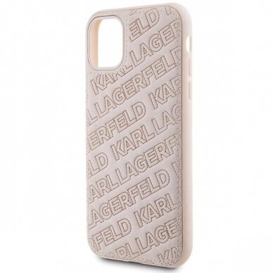Karl Lagerfeld Quilted K Pattern dėklas skirtas iPhone 11 / Xr - Rožinis 5