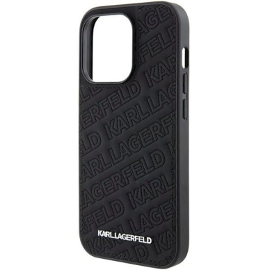 Karl Lagerfeld Quilted K Pattern dėklas skirtas iPhone 15 Pro - Juodas 5