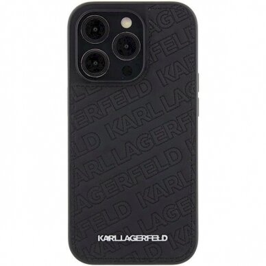 Karl Lagerfeld Quilted K Pattern dėklas skirtas iPhone 15 Pro Max - Juodas 2