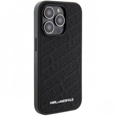 Karl Lagerfeld Quilted K Pattern dėklas skirtas iPhone 15 Pro Max - Juodas 3