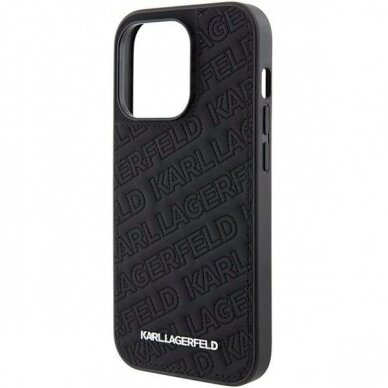 Karl Lagerfeld Quilted K Pattern dėklas skirtas iPhone 15 Pro Max - Juodas 5