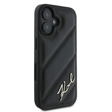 Dėklas Karl Lagerfeld Quilted Signature iPhone 16  - Juodas 3