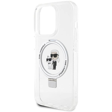 Karl Lagerfeld Ring Stand Karl&Choupette MagSafe dėklas skirtas iPhone 13 Pro / 13 - Baltas 5