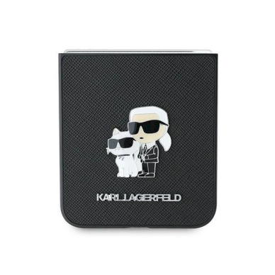 Karl Lagerfeld Saffiano Metal Pin Dėklas Samsung Galaxy Z Flip 6 - juodas 4