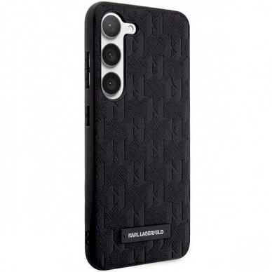 Karl Lagerfeld Saffiano Mono Metal Logo dėklas Samsung Galaxy S24 - Juodas 3