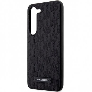 Karl Lagerfeld Saffiano Mono Metal Logo dėklas Samsung Galaxy S24 - Juodas 5