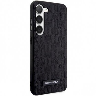 Karl Lagerfeld Saffiano Mono Metal Logo dėklas Samsung Galaxy S24+ - Juodas 3