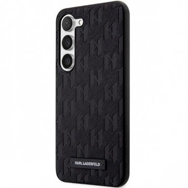 Karl Lagerfeld Saffiano Mono Metal Logo dėklas Samsung Galaxy S24 - Juodas 1