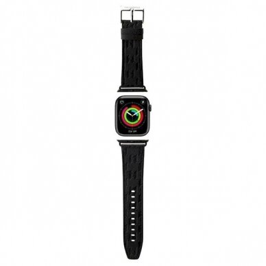 Karl Lagerfeld Saffiano Monogram Apyrankė Apple Watch 38/40/41mm - Juodas