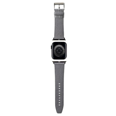 Karl Lagerfeld Saffiano Monogram Apyrankė Apple Watch 42/44/45/49mm - silver 1