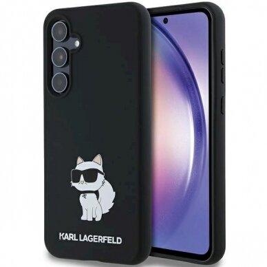 Karl Lagerfeld Silicone Choupette dėklas Samsung Galaxy A35 - Juodas